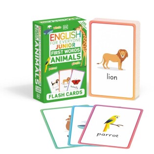 English for Everyone Junior First Words Animals Flash Cards - Dorling Kindersley
